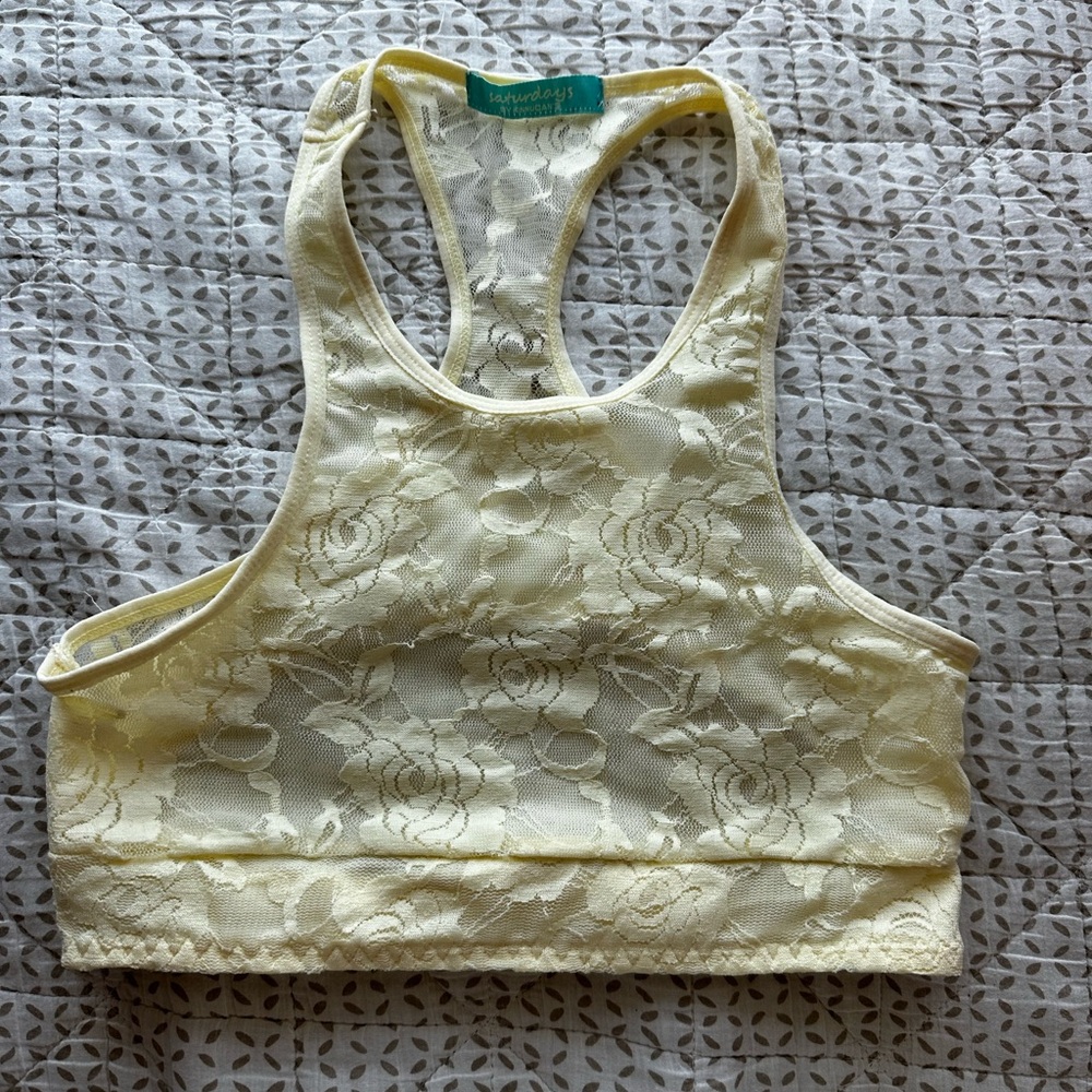 SATURDAYS yellow bralette